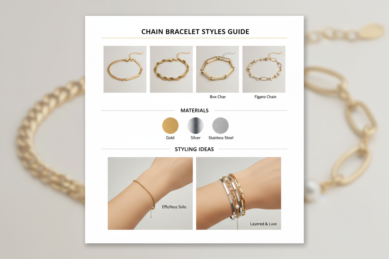 From Classic to Chunky: Discover the Different Types of Chain Bracelets