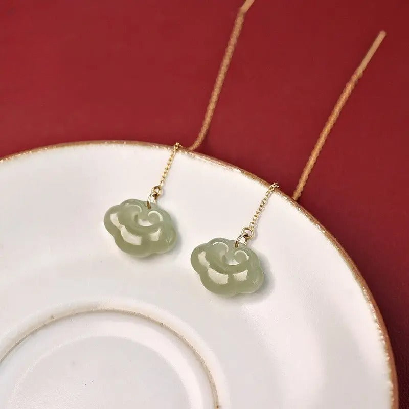 jade dangle ruyi earrings