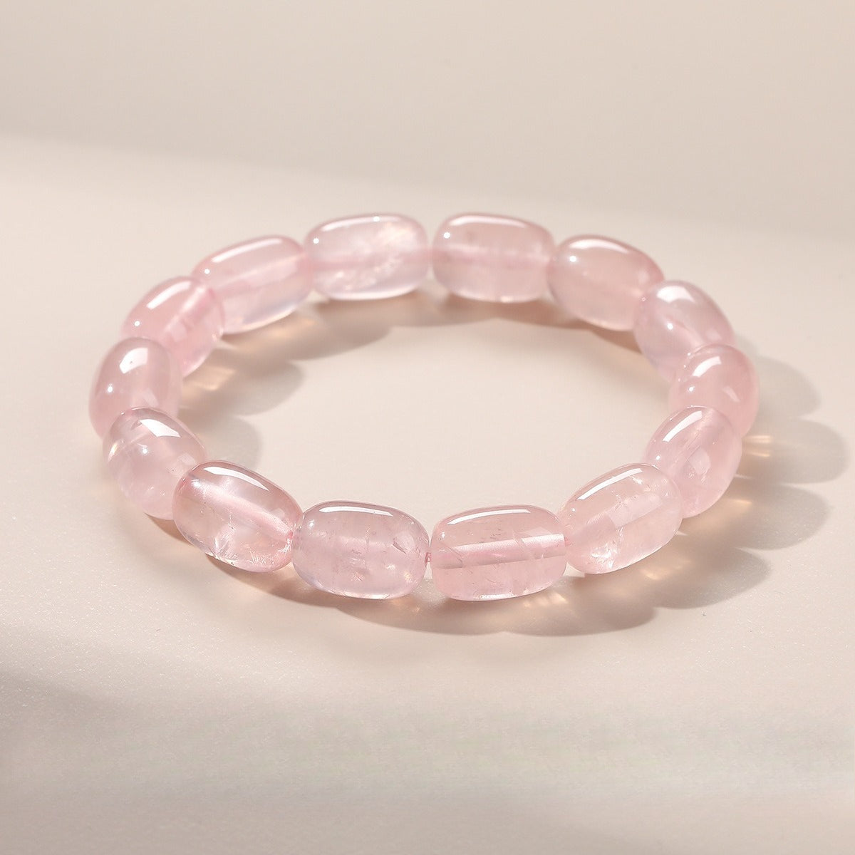 pink beaded crystal bracelet – natural high ice starry madagascar rose quartz bracelet - star8s