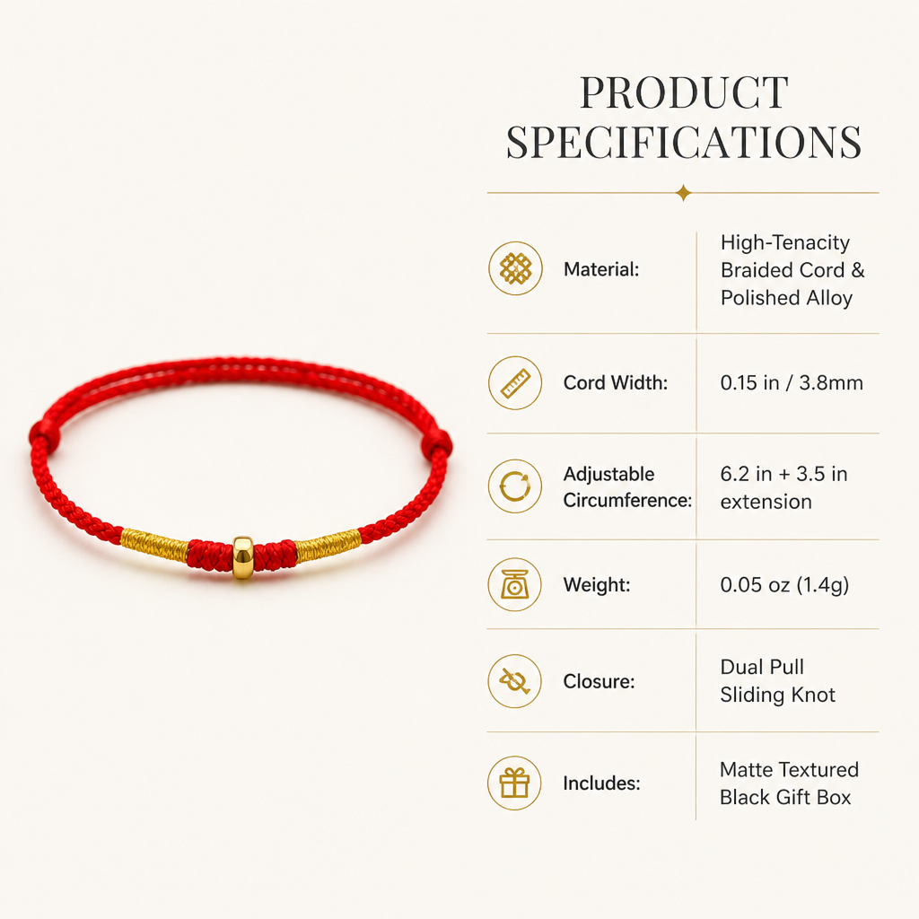 handgemachtes rotes armband für damen, verstellbar mit goldkugel-akzent, hochwertige handwerkskunst, symbol des schutzes, stilvoller glücksbringer