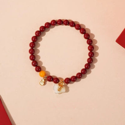 Chinese Zodiac Horse Cinnabar Jade Bracelet 2026 - STAR8S