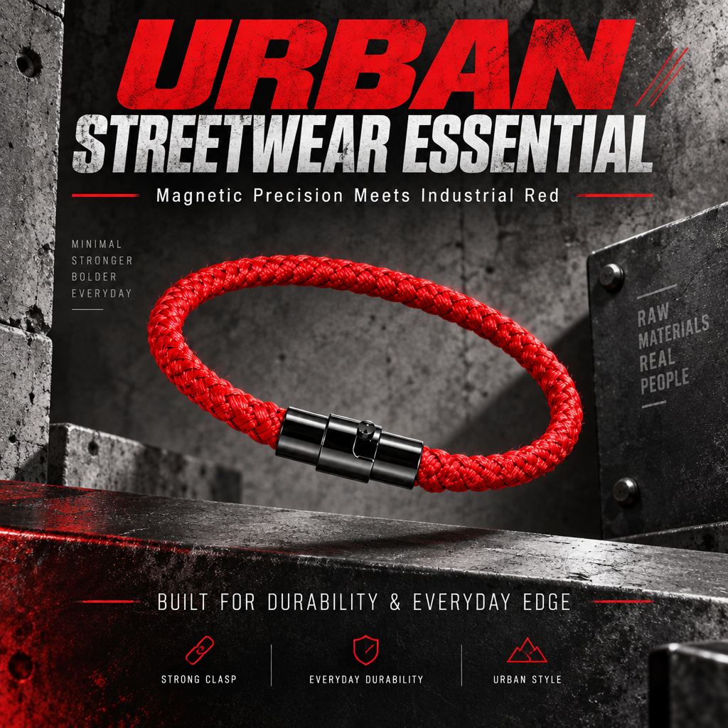 herrenarmband premium schwarz handseil
