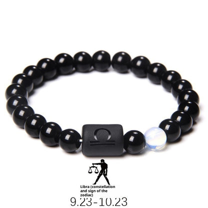 Zodiac Signs Bracelet - Elastic Tiger Eye & Agate Beaded Bracelet for Men & Women - STAR8S