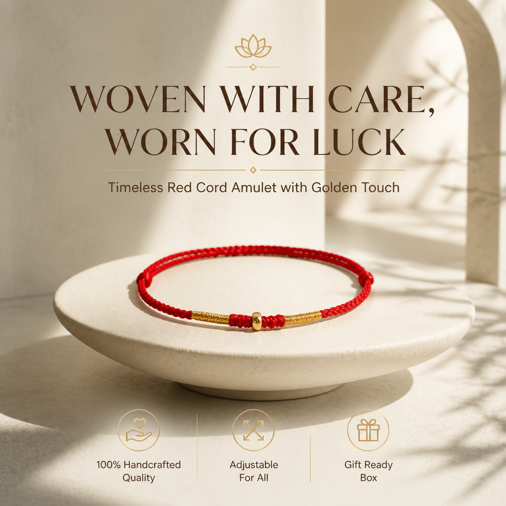 handgemachtes rotes armband für damen, verstellbar mit goldkugel-akzent, hochwertige handwerkskunst, symbol des schutzes, stilvoller glücksbringer