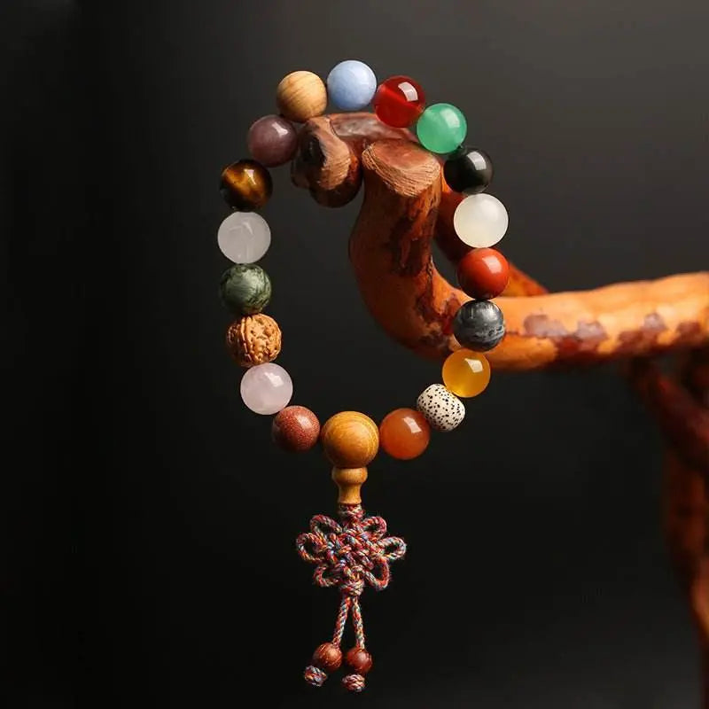 18 - Seed Beaded Bracelet, Bodhi & Sandalwood Woven Wenwan Jewelry - STAR8S
