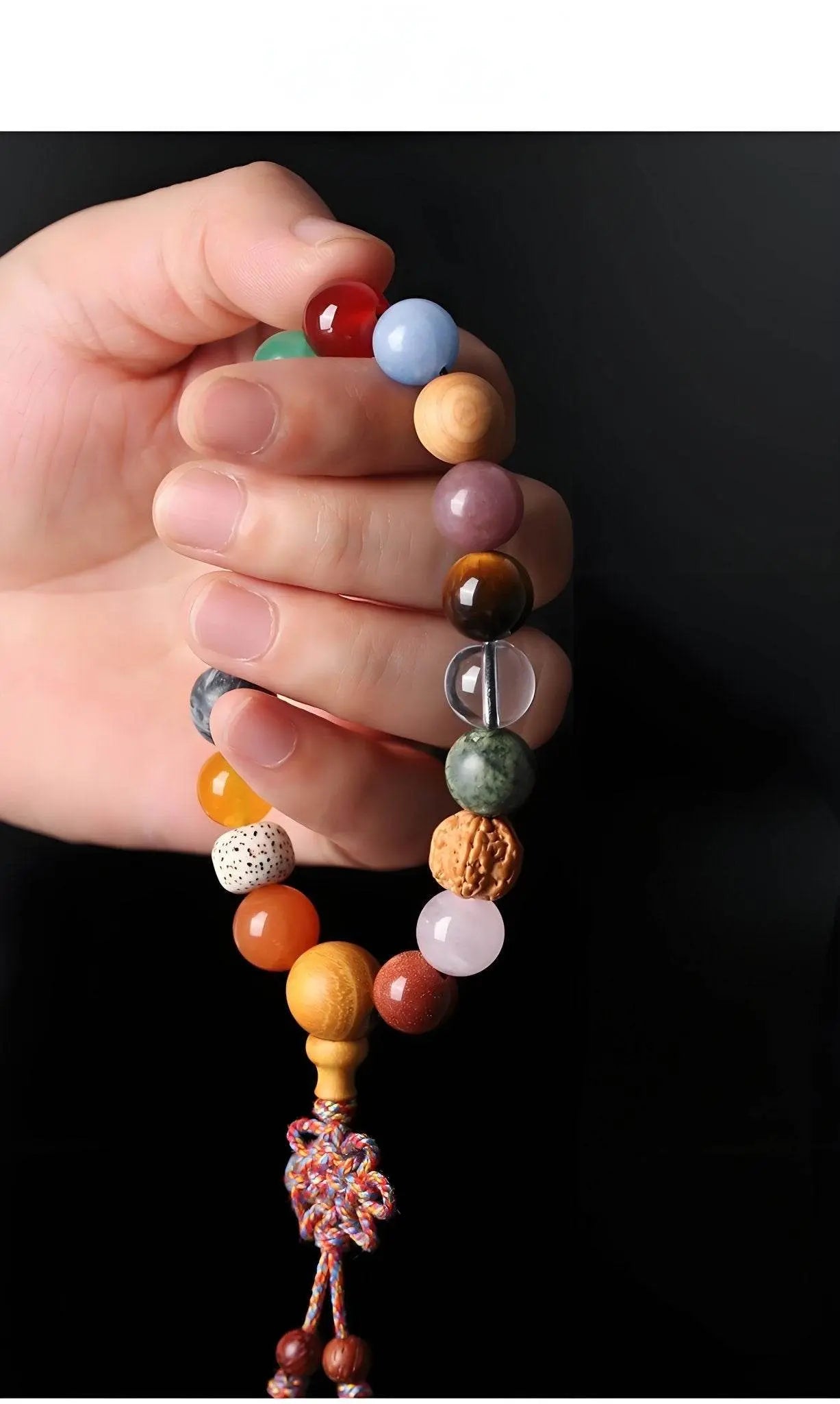 18 - Seed Beaded Bracelet, Bodhi & Sandalwood Woven Wenwan Jewelry - STAR8S