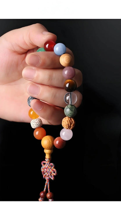 18 - Seed Beaded Bracelet, Bodhi & Sandalwood Woven Wenwan Jewelry - STAR8S