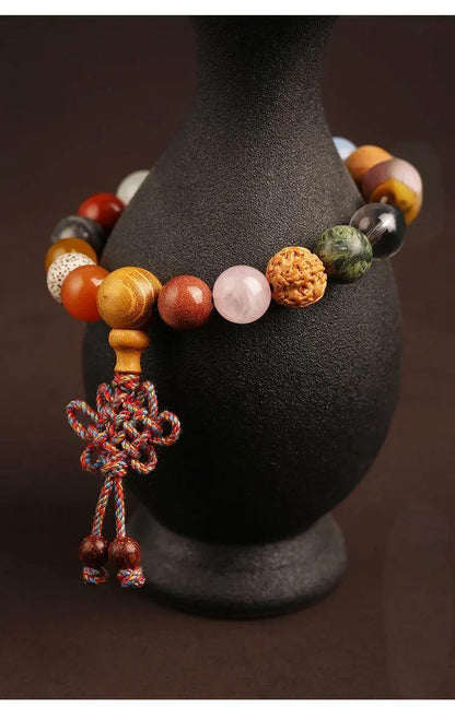 18 - Seed Beaded Bracelet, Bodhi & Sandalwood Woven Wenwan Jewelry - STAR8S