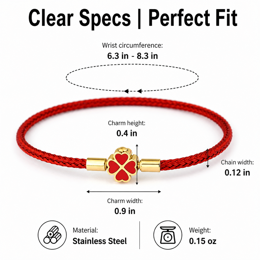 3mm four leaf clover wire rope bracelet stainless steel enamel lucky charm bangle waterproof braided cord jewelry gift for women