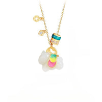 Chinese Zodiac Horse triumph Jade  S925 Silver Necklace