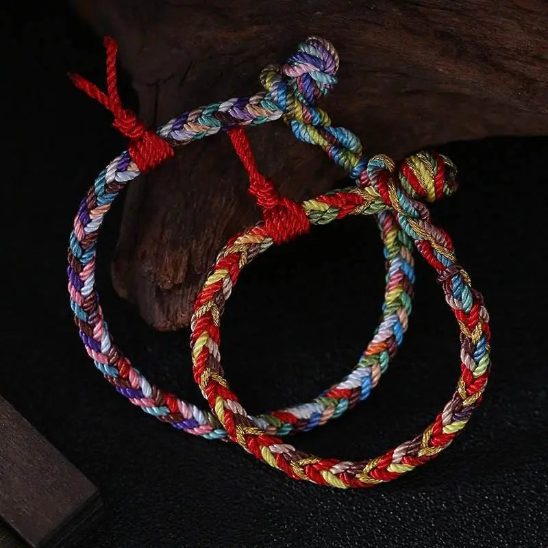 Colorful Rope Bracelet for Kids, Traditional Lucky Ethnic - style Accessory - STAR8S