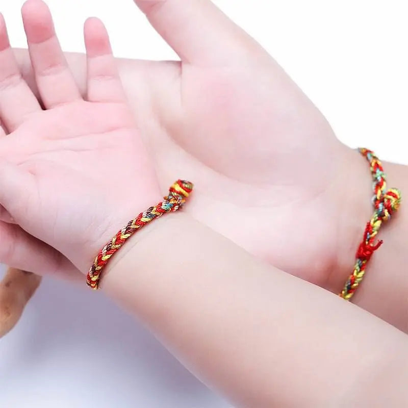 colorful rope bracelet for kids, traditional lucky ethnic - style accessory - star8s