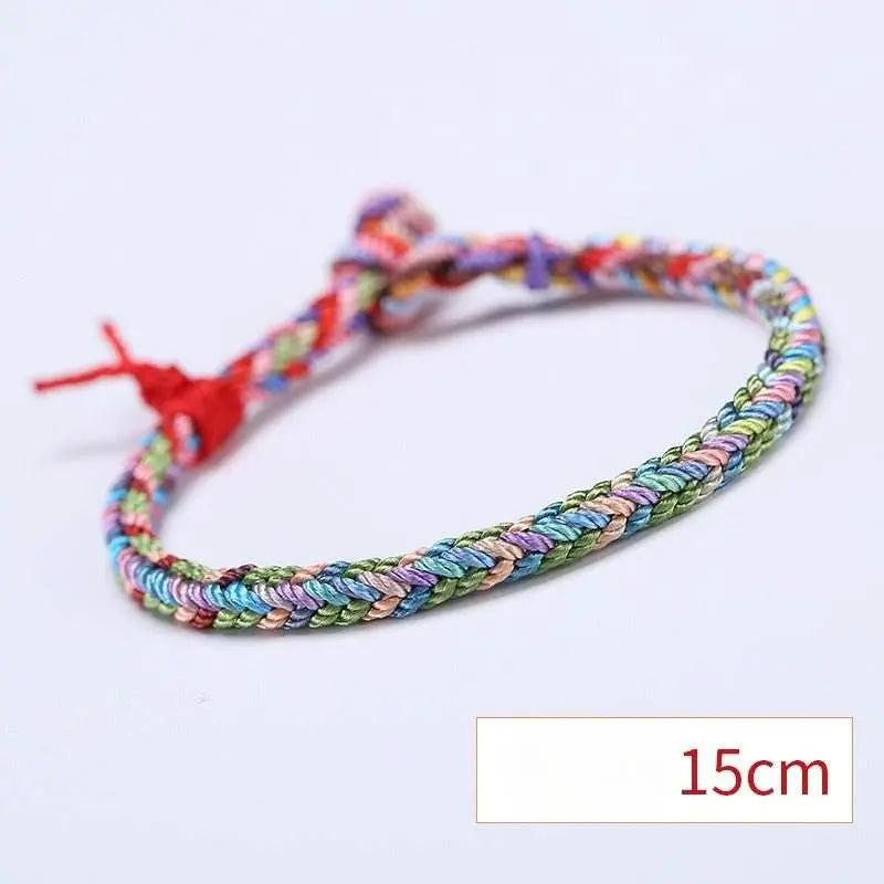 colorful rope bracelet for kids, traditional lucky ethnic - style accessory - star8s