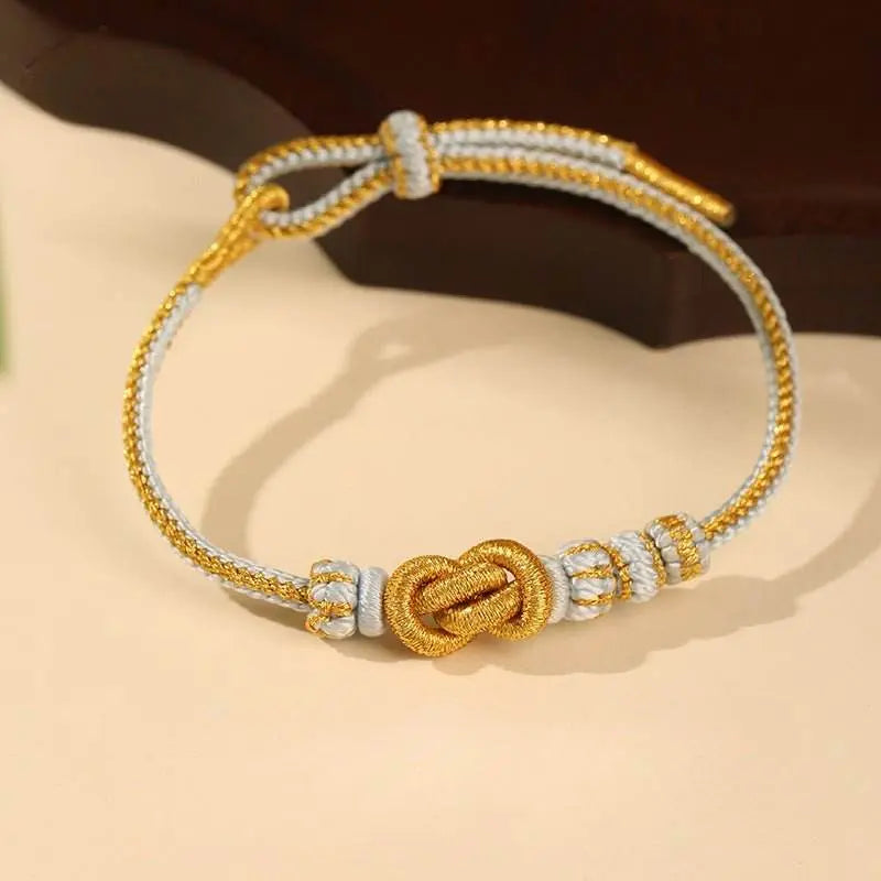 2025 new - style adjustable yuanbao - knot bracelet, hand - woven lucky jewelry for year of birth - star8s