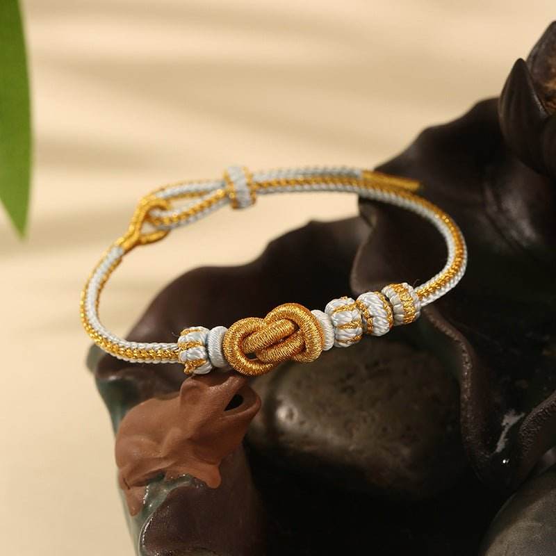 2025 new - style adjustable yuanbao - knot bracelet, hand - woven lucky jewelry for year of birth - star8s