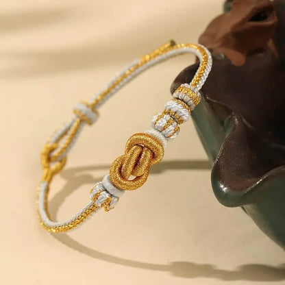 2025 New - style Adjustable Yuanbao - knot Bracelet, Hand - woven Lucky Jewelry for Year of Birth - STAR8S