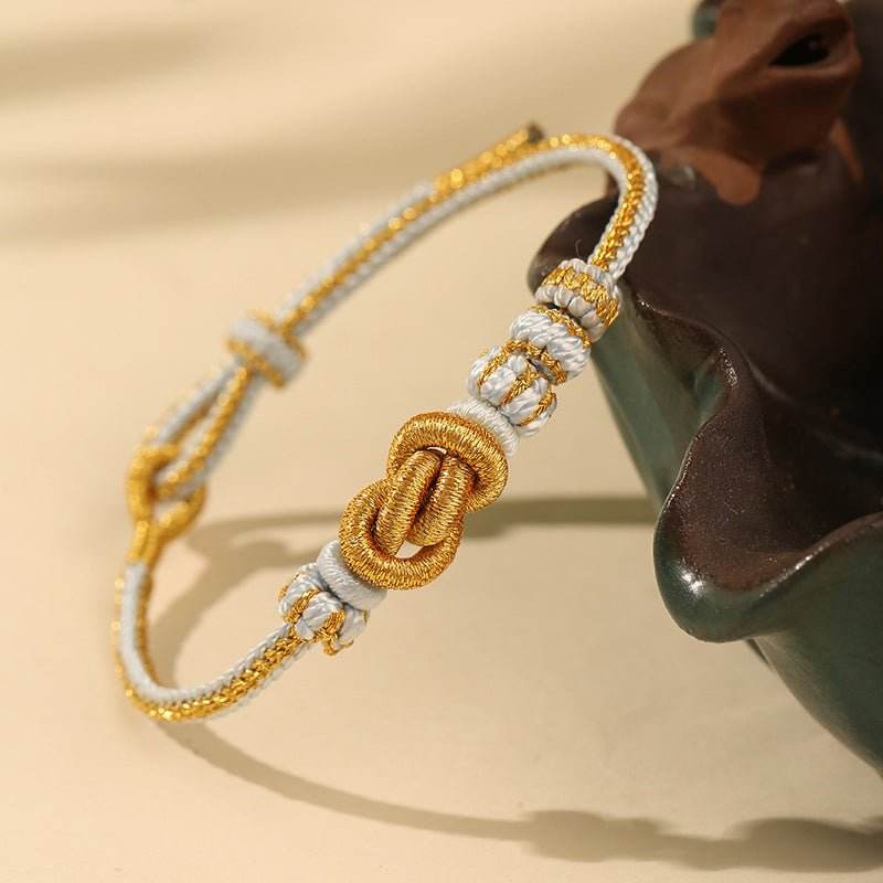 2025 new - style adjustable yuanbao - knot bracelet, hand - woven lucky jewelry for year of birth - star8s