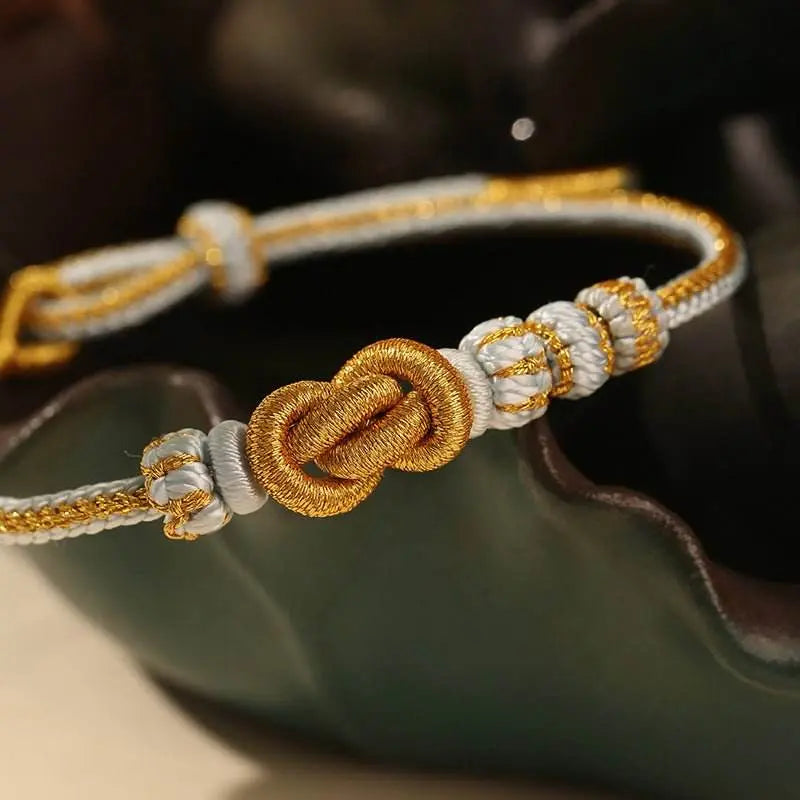 2025 new - style adjustable yuanbao - knot bracelet, hand - woven lucky jewelry for year of birth - star8s