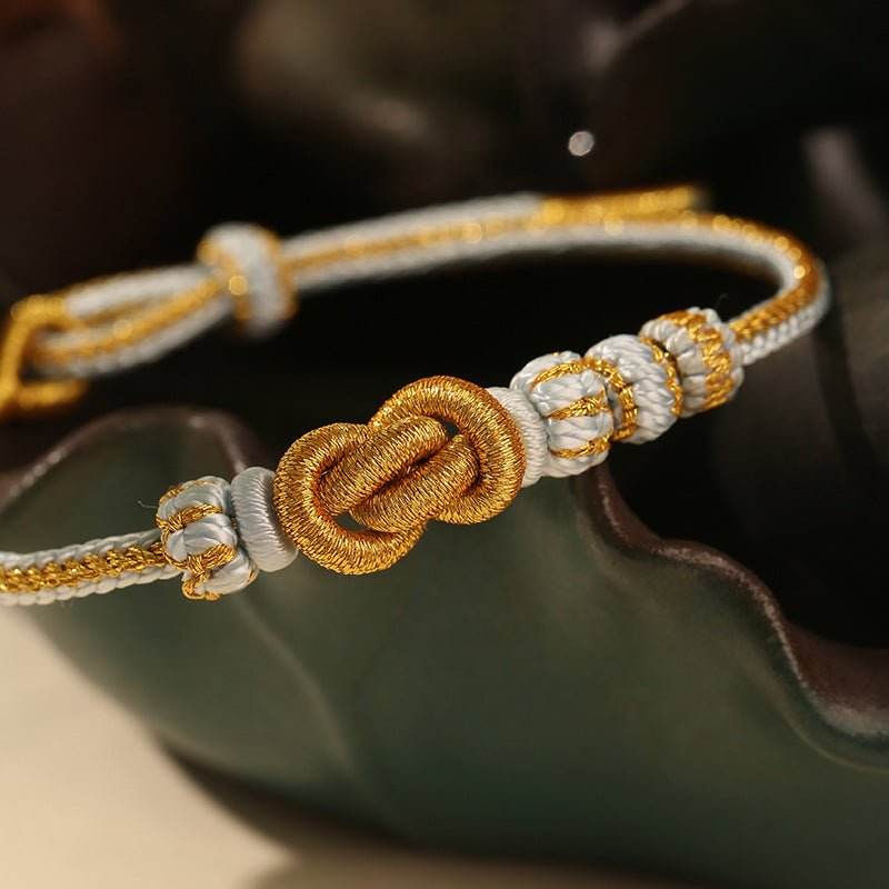 2025 new - style adjustable yuanbao - knot bracelet, hand - woven lucky jewelry for year of birth - star8s