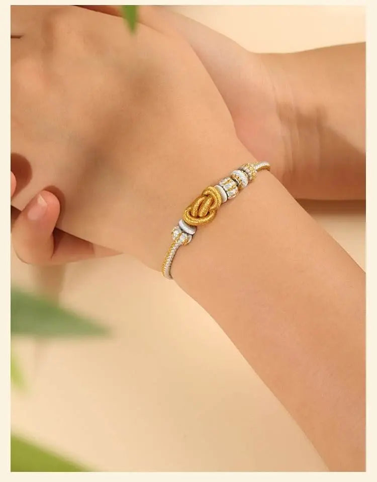 2025 new - style adjustable yuanbao - knot bracelet, hand - woven lucky jewelry for year of birth - star8s