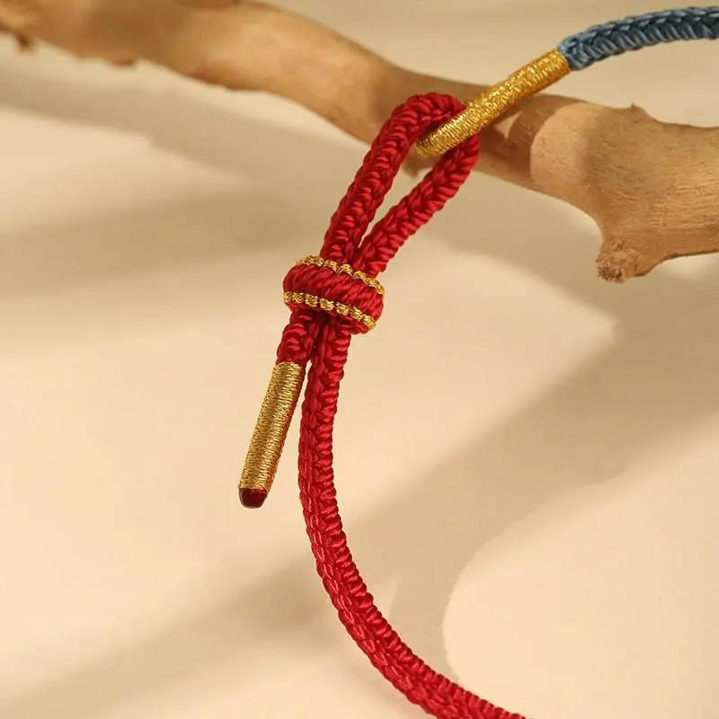 Hand - Woven Peach Double - knot Hand Rope, DIY Jewelry with Adjustable Design - STAR8S