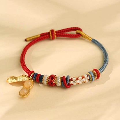Hand - Woven Peach Double - knot Hand Rope, DIY Jewelry with Adjustable Design - STAR8S