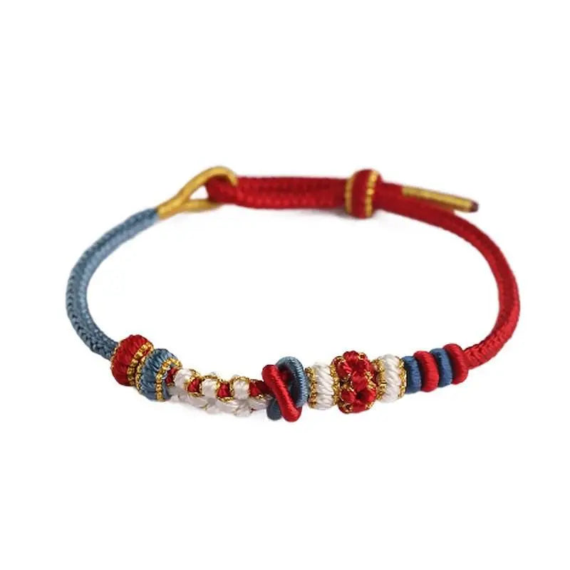 Hand - Woven Peach Double - knot Hand Rope, DIY Jewelry with Adjustable Design - STAR8S