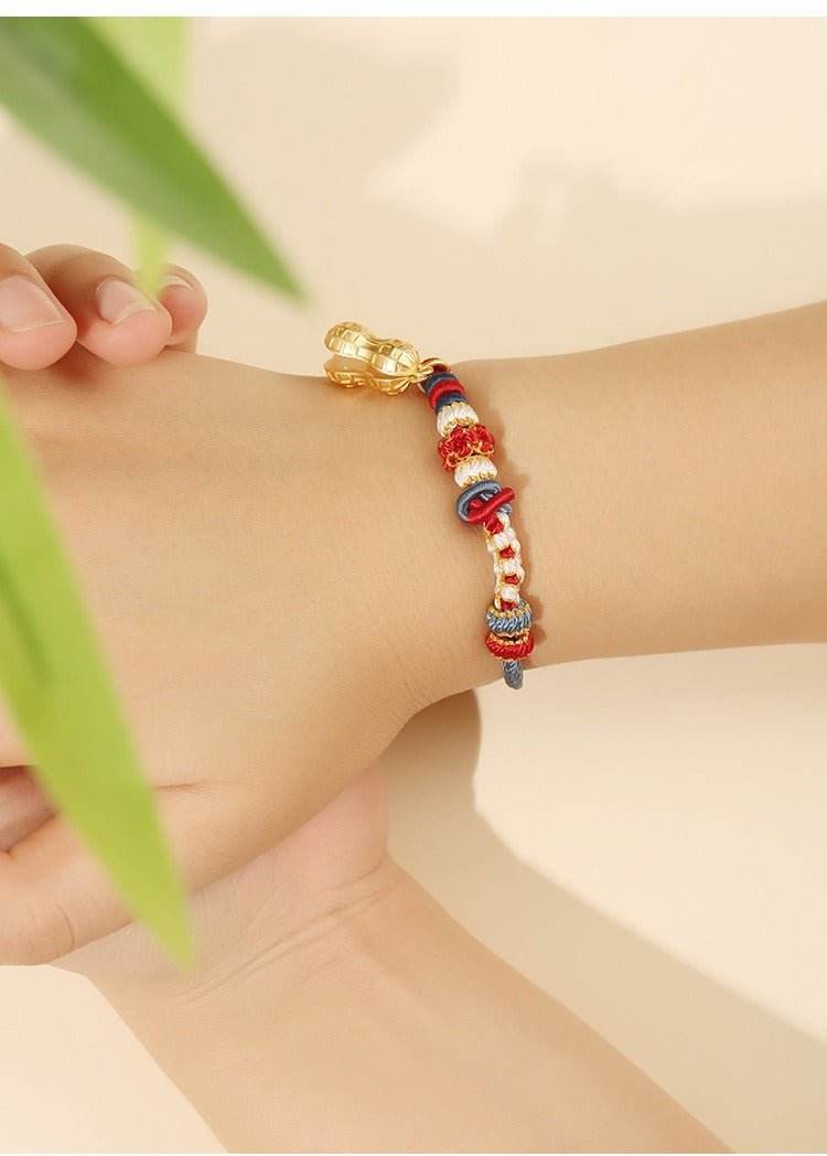 Hand - Woven Peach Double - knot Hand Rope, DIY Jewelry with Adjustable Design - STAR8S