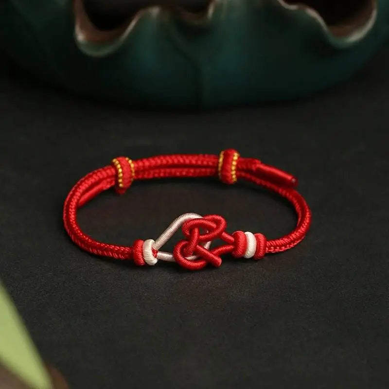 hand - woven love - knot red rope, lucky bracelet for couples & year of birth - star8s