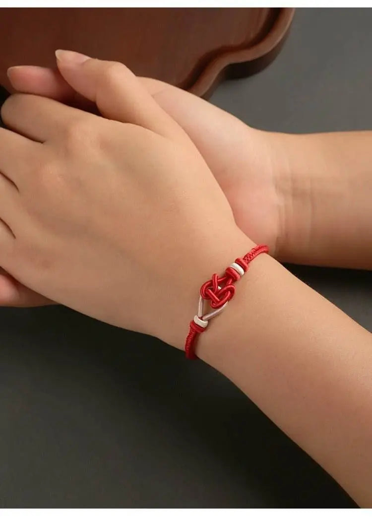 hand - woven love - knot red rope, lucky bracelet for couples & year of birth - star8s