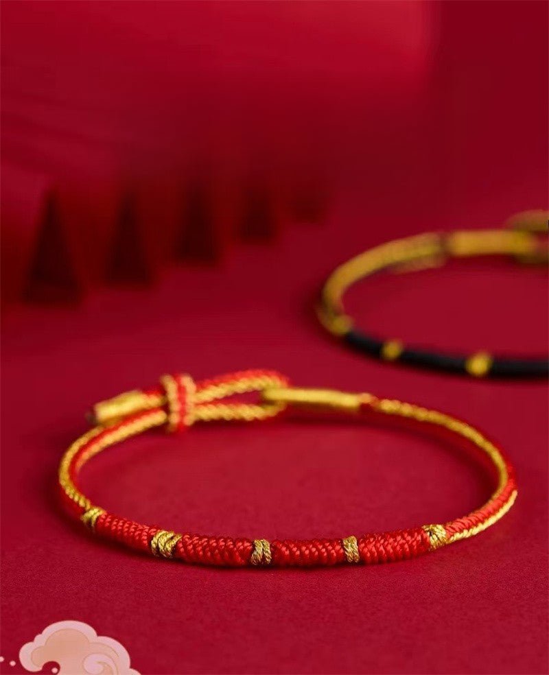 2025 snake knot red string bracelet - handmade for men, women, and children - star8s