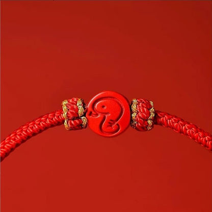 2025 Snake Year Red Rope Bracelet, Zodiac - themed Woven Jewelry - STAR8S