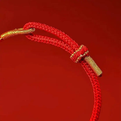 2025 Snake Year Red Rope Bracelet, Zodiac - themed Woven Jewelry - STAR8S