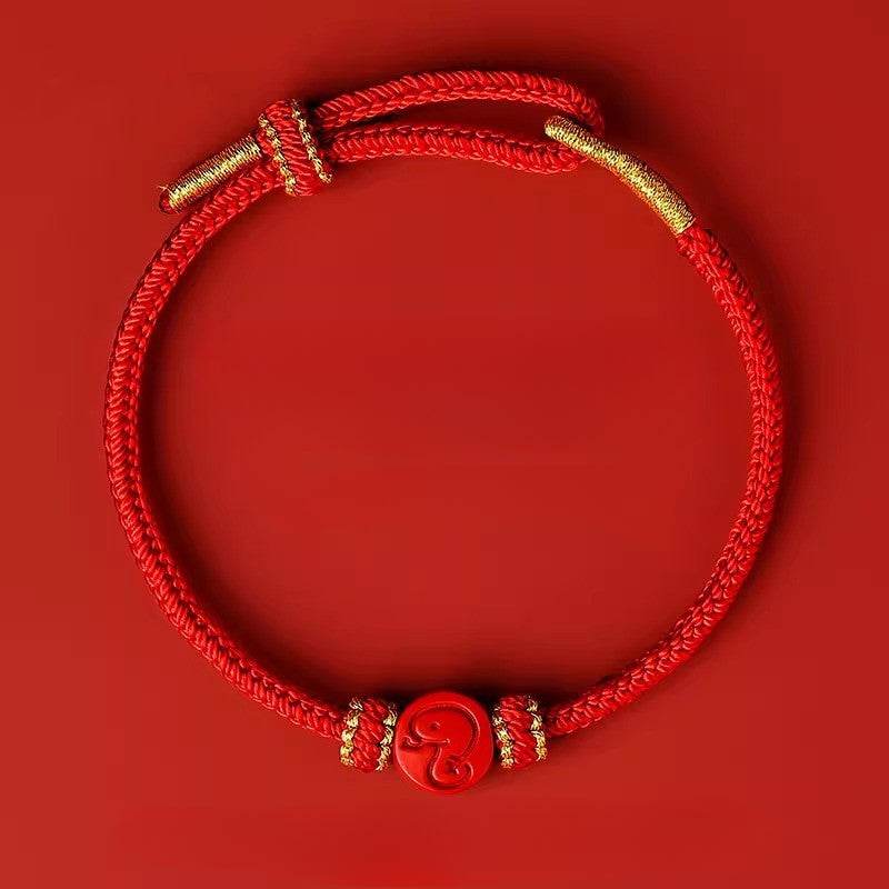 2025 snake year red rope bracelet, zodiac - themed woven jewelry - star8s