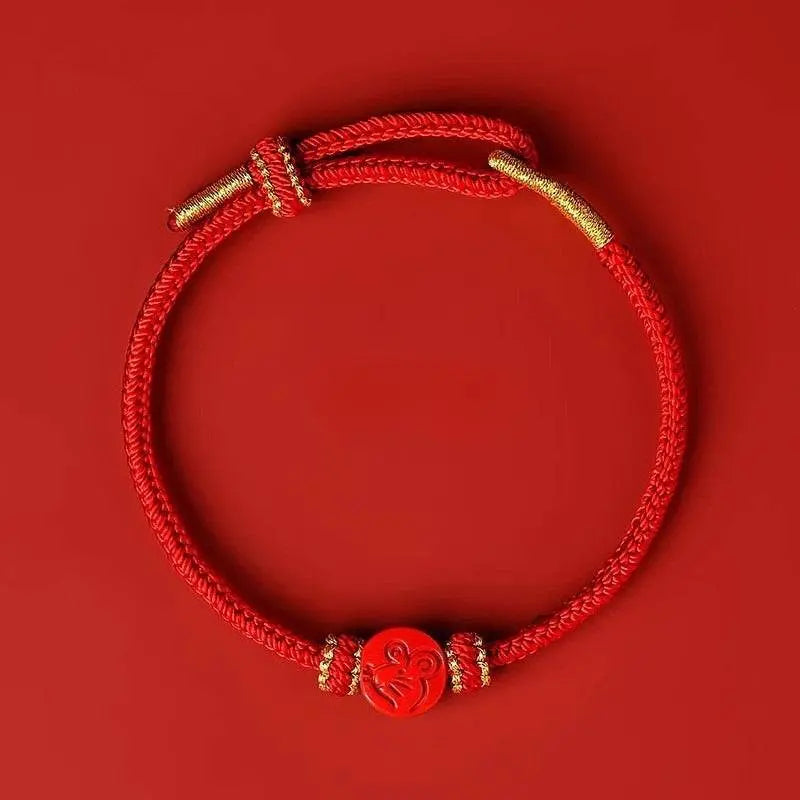 2025 Snake Year Red Rope Bracelet, Zodiac - themed Woven Jewelry - STAR8S
