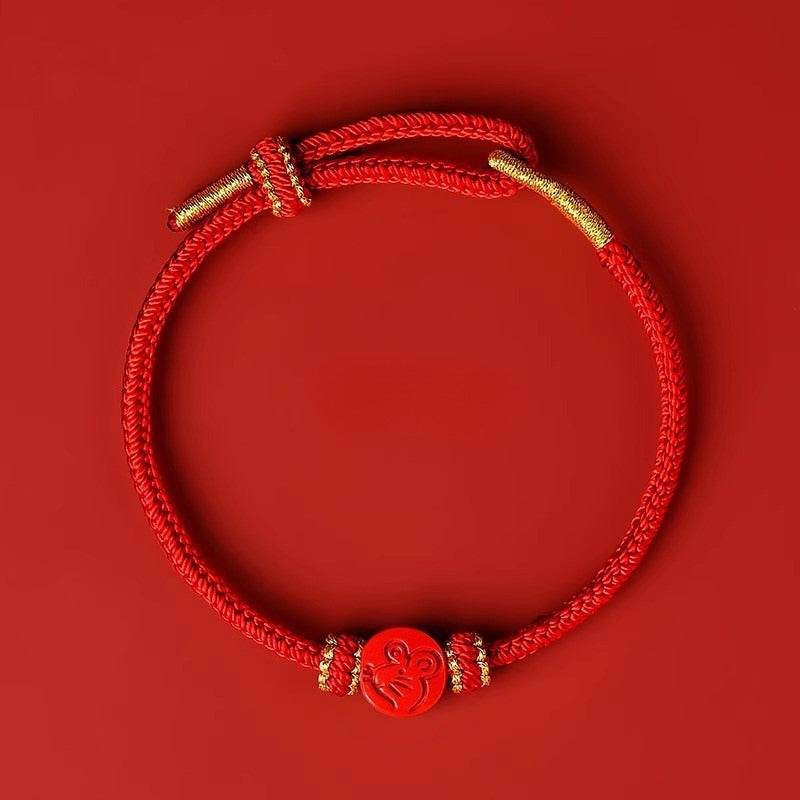 2025 snake year red rope bracelet, zodiac - themed woven jewelry - star8s