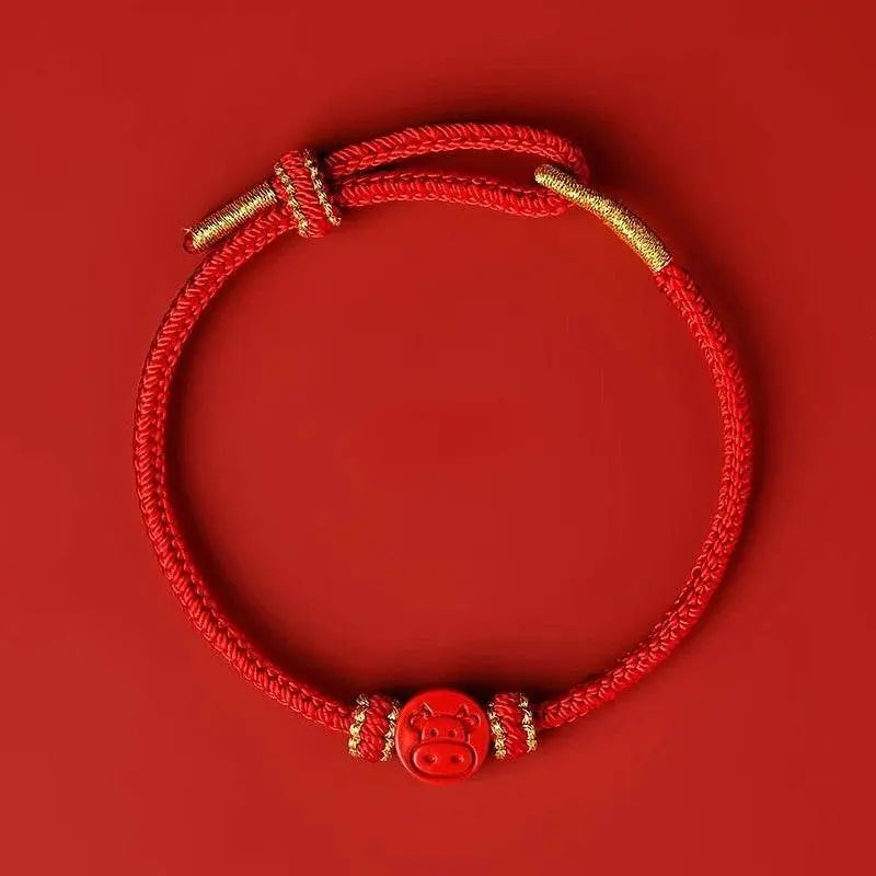 2025 snake year red rope bracelet, zodiac - themed woven jewelry - star8s