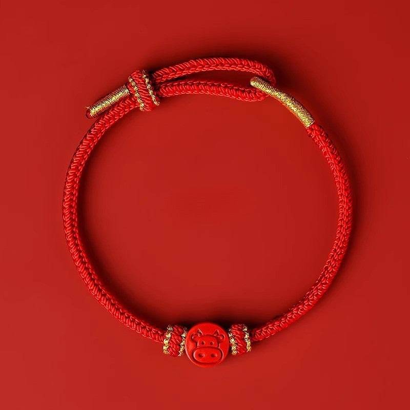 2025 snake year red rope bracelet, zodiac - themed woven jewelry - star8s