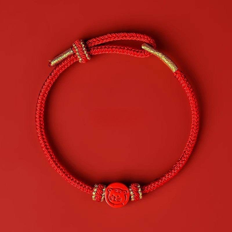 2025 Snake Year Red Rope Bracelet, Zodiac - themed Woven Jewelry - STAR8S