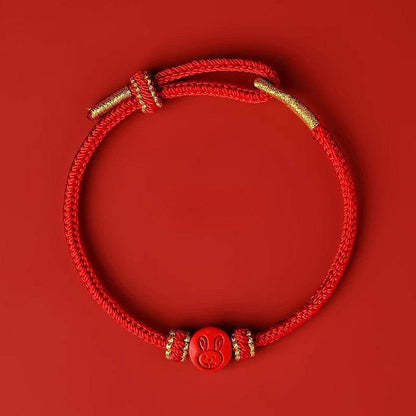 2025 Snake Year Red Rope Bracelet, Zodiac - themed Woven Jewelry - STAR8S