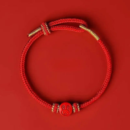 2025 Snake Year Red Rope Bracelet, Zodiac - themed Woven Jewelry - STAR8S