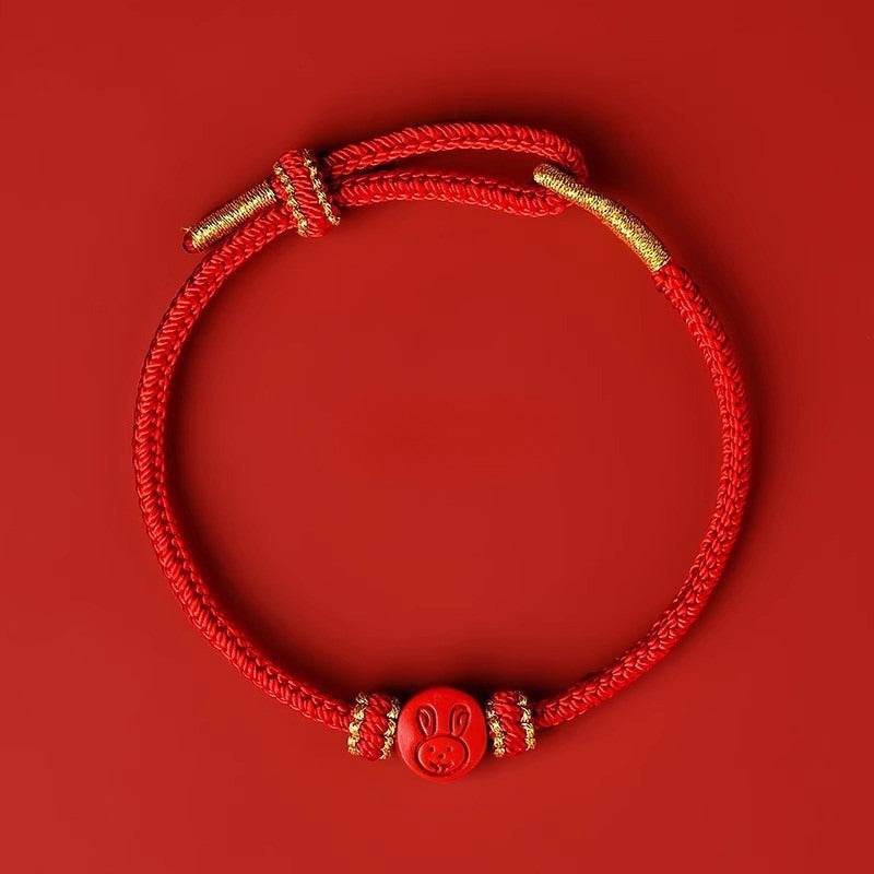 2025 snake year red rope bracelet, zodiac - themed woven jewelry - star8s