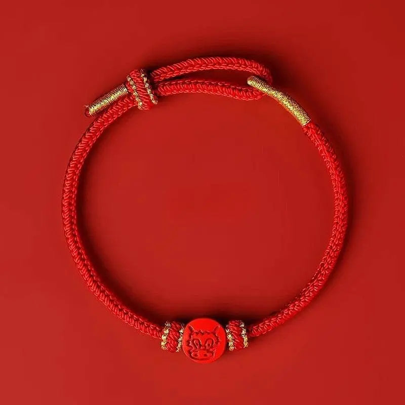2025 Snake Year Red Rope Bracelet, Zodiac - themed Woven Jewelry - STAR8S