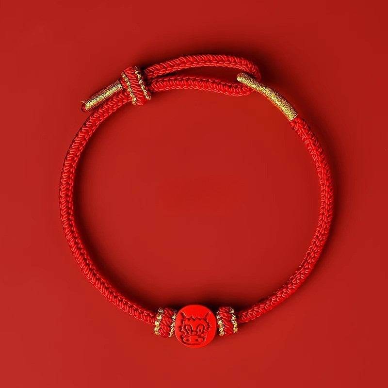 2025 snake year red rope bracelet, zodiac - themed woven jewelry - star8s