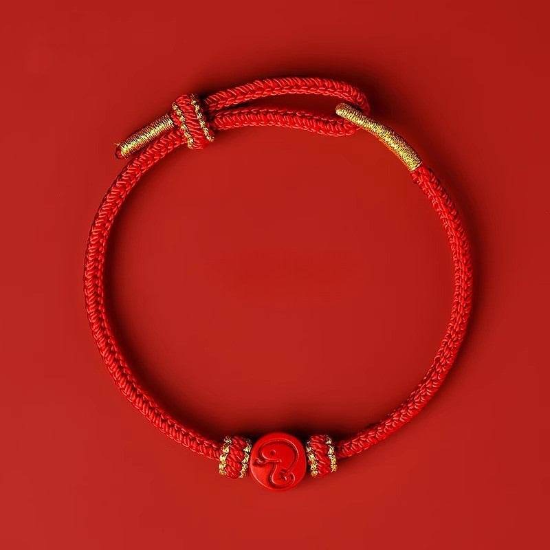 2025 Snake Year Red Rope Bracelet, Zodiac - themed Woven Jewelry - STAR8S