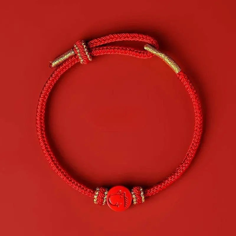 2025 snake year red rope bracelet, zodiac - themed woven jewelry - star8s
