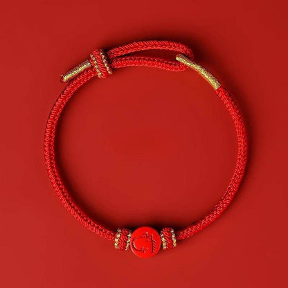 2025 Snake Year Red Rope Bracelet, Zodiac - themed Woven Jewelry - STAR8S