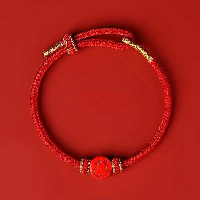 2025 snake year red rope bracelet, zodiac - themed woven jewelry - star8s
