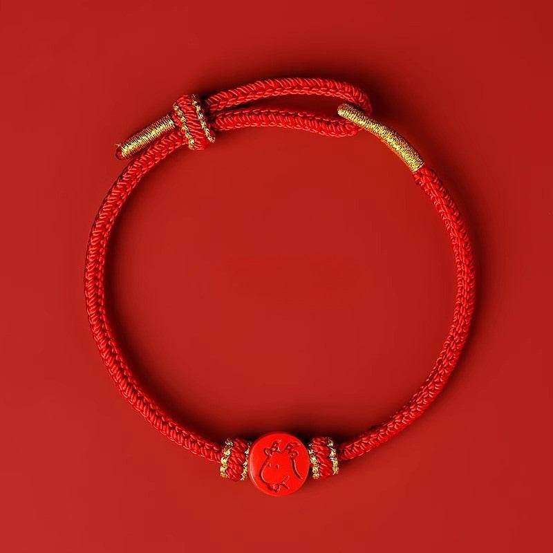 2025 snake year red rope bracelet, zodiac - themed woven jewelry - star8s