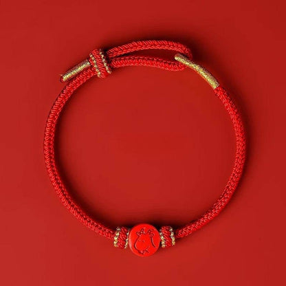 2025 Snake Year Red Rope Bracelet, Zodiac - themed Woven Jewelry - STAR8S